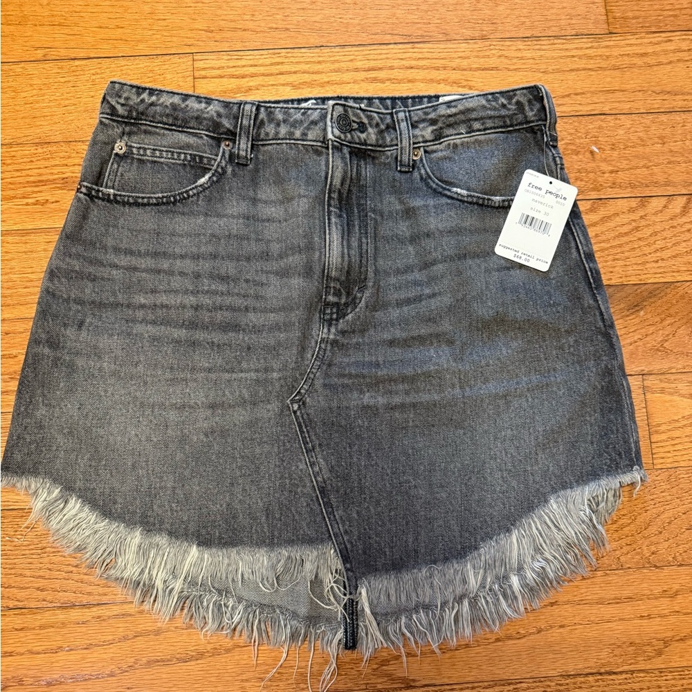 Women's Free People Gray Denim Shirt